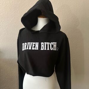 The Drive Black Cropped Hoodie Medium